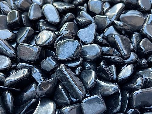 Image of GAF TREASURES 1 /2 LB Shungite Tumbled Stones, Polished Natural Shungite Gemstone, Shungite Healing Crystals (Shungite)
