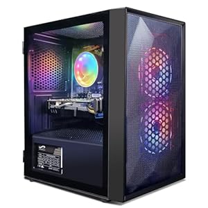 Gaming PC, Radeon R9 370 4 GB GDDR5, Core i5 3.3 GHz bis zu 3.7 GHz, 16GB RAM, 512GB SSD, 600M WiFi, BT 5.0, RGB Lüfter x 3, W10H64,Gamer PC Computer Desktop Rechner