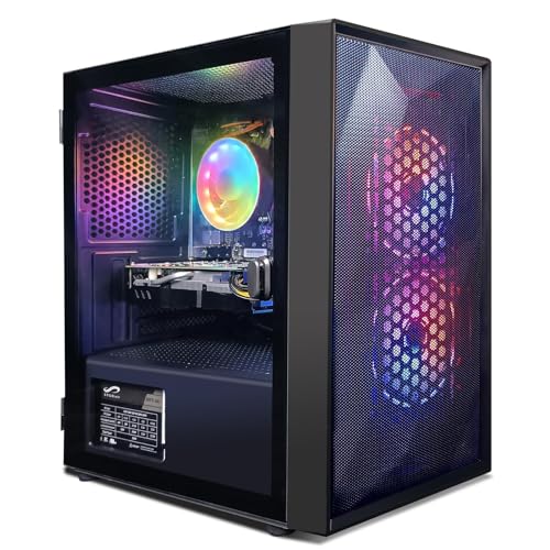 Gaming PC, Radeon R9 370 4 GB GDDR5, Core i5 3.3 GHz bis zu 3.7 GHz, 16GB RAM, 512GB SSD, 600M WiFi, BT 5.0, RGB L&uuml;fter x 3, W10H64,Gamer PC Computer Desktop Rechner