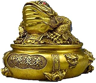 Fashion158 Pure Copper Treasure Bowl Golden Toad Antique Home Crafts