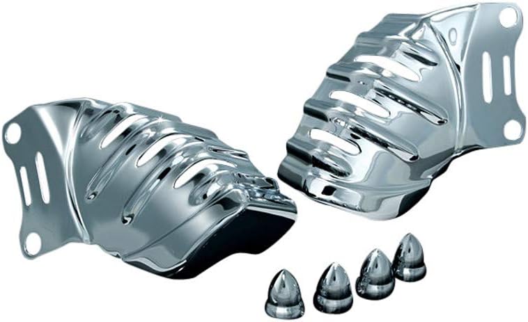Kuryakyn 7789 Accesorio de acento de motocicleta: cubiertas para pinzas Brembo para motocicletas Harley-Davidson 2006-19, cromadas, 1 par