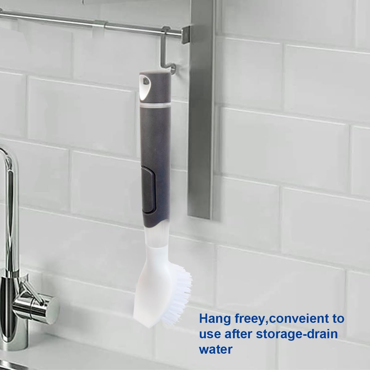 CELOX Dish Brush with Soap Dispenser, Scrub Brush for Kitchen Cleaning for Dishes, Pans, Sink, Pots