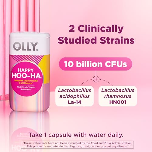 OLLY Happy Hoo-Ha Capsules, Probiotic for Women, Vaginal Health and pH Balance, 10 Billion CFU, Gluten Free - 25 Count - Thumbnail 4