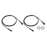 YOKIVE 2 Pcs 3 Pin Extension Cable Wire, Power Transmission Extension Equipment Connection, Great for LED Equipment, Car, Truck, Boat (Black, 3.28-Feet)