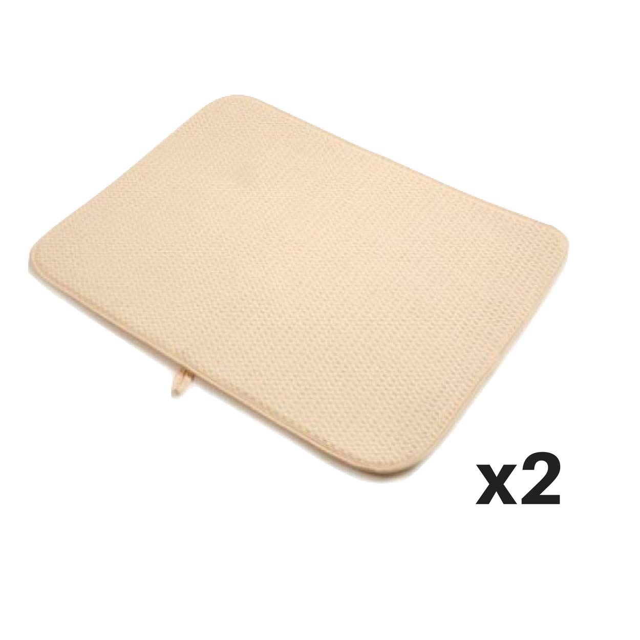 Norpro 40 x 45 cm mata do suszenia naczyń z mikrofibry, kremowa (opakowanie 2 szt.)