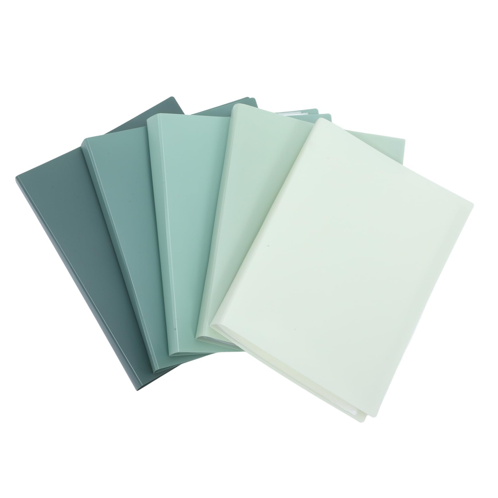 Uonlytech Cartella di Presentazione A4 Verde 5 Pezzi in Pp 32 Pagine e Tasche Multiple Organizer Documenti per Lavoro e Uso Quotidiano Facile da Trasportare