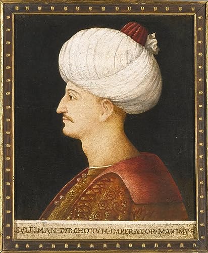 Affiche Toile Soliman le Magnifique par Gentile Bellini, portrait d'art mural de prestige