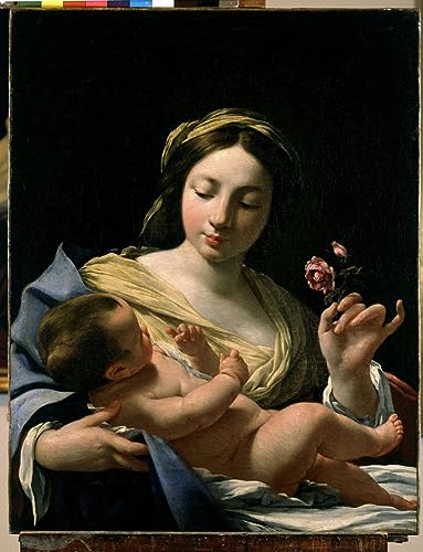 Tableau La Vierge et l'Enfant Jésus de Simon Vouet impression d'art grand format