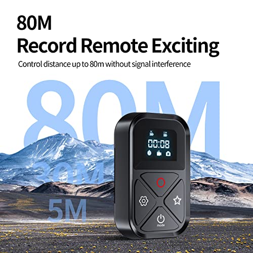 Snario GP-RMT-T10 Controle remoto sem fio inteligente BT à prova d'água com tela de LED 80 metros S