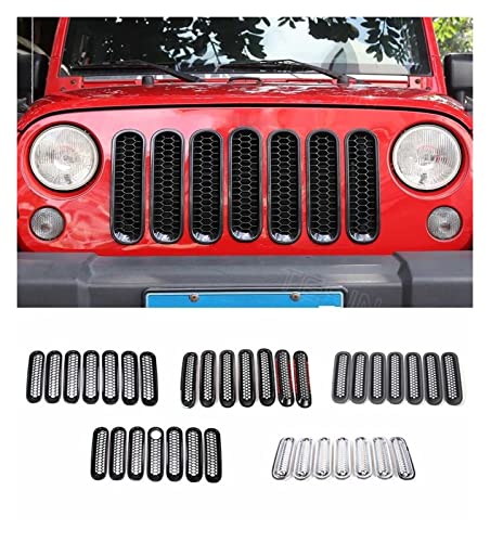 Parrilla delantera para Jeep Wrangler JK que renueva el parachoques dañado y cubre imperfecciones 2