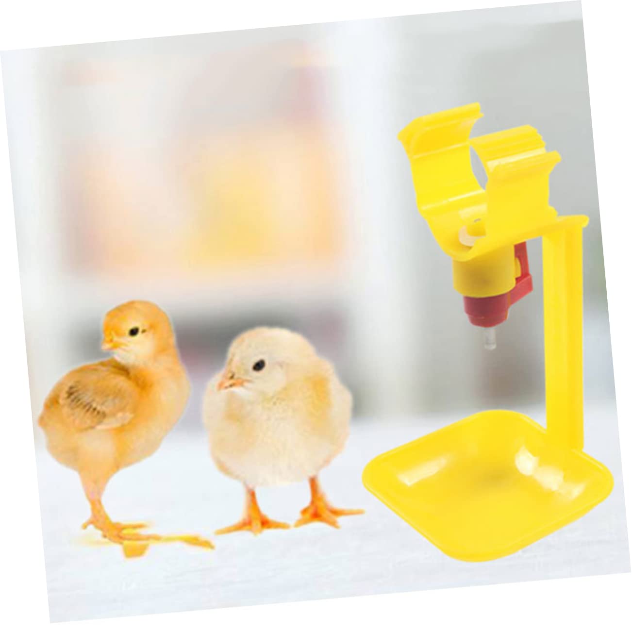 Abbeveratoio Automatico per Polli Tazza Sospesa, 20 Pezzi | Abs e Acciaio Inossidabile, Colore Giallo, per Galline e Oche, Uso Domestico o Commerciale