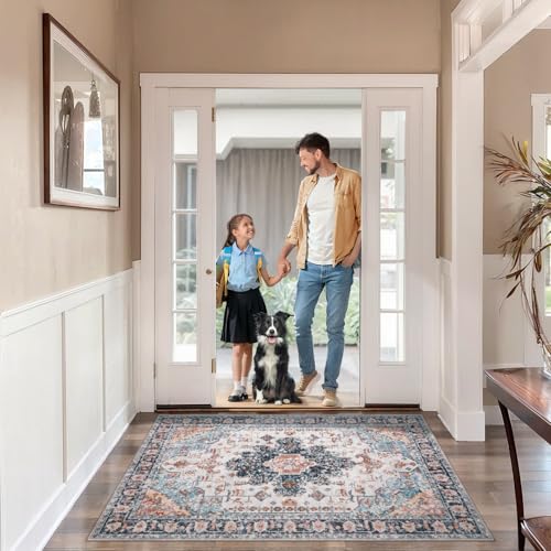 Image of Tangsoo Boho 2x4 Runner Washable Rugs for Entryway, Non Slip Small Area Rug