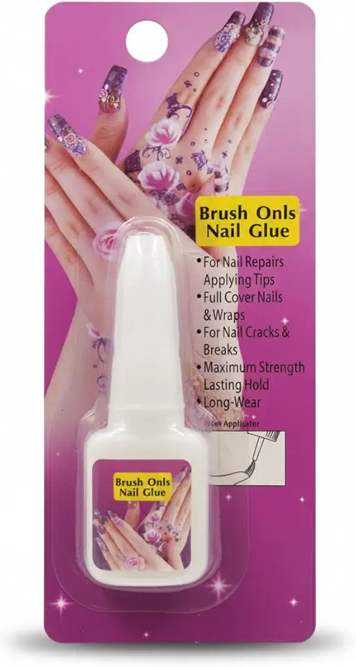 Brush Onls Cola para Unhas Postiças, Transparente, Aplicador em Pincel, Alta Aderência, Resistente à Água