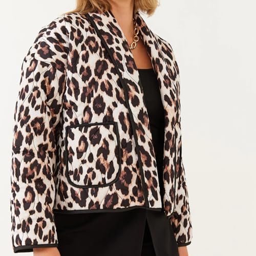 Leopard Print Jacket Quilted Jackets Baggy Jacket Puffer Coat Casual Jackets Y2k Jackets Streetwear Clothes3