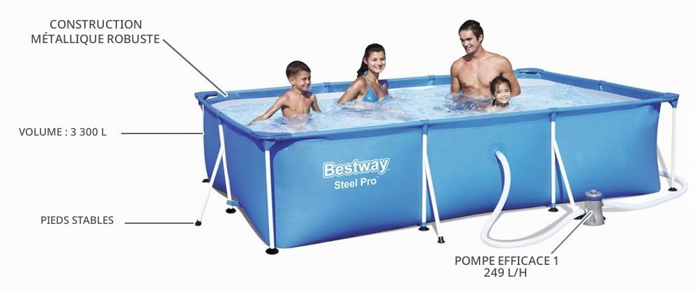 Piscine Tubulaire Rectangle 300 x 201 x 66 cm