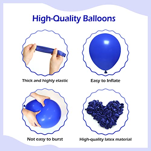 image for FOTIOMRG 110pcs Royal Blue Balloon Garland Arch Kit, 18 12 10 5 inch R