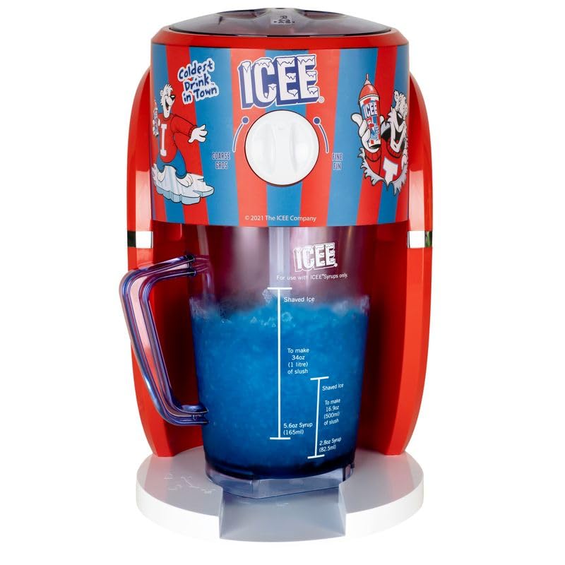 ICEE Snow Cone Machine Officially Licensed Ice Shaver & Slushie Maker Frozen Drink Maker for Kids & Adults Homemade Slushies Party & Summer Treats Countertop Appliance