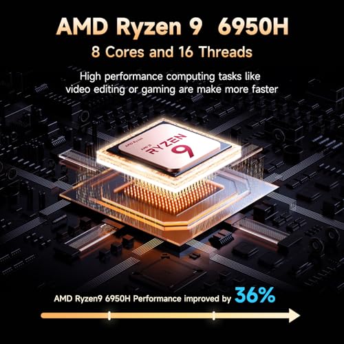 NIMO 17.3 FHD IPS Gaming Laptop Computer, 8 Cores AMD Ryzen 9 Pro 6950H 680M DDR5(Up to 4.9GHz, Beatsi9-10900), 32GB RAM 1TB SSD, 100W Type C, Backlit Keyboard, WiFi 6, Long Battery Life, Win 11 - Image 3