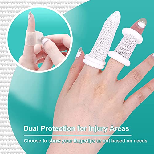Dimora 60Pcs Finger Bandage Cotton-Made Elastic Bandages Breathable Finger Cots For Wounds, Ideal Finger Glove For Scald Protection, Cargo Handling, Gardening Work, Sports And Fitness #TOP2