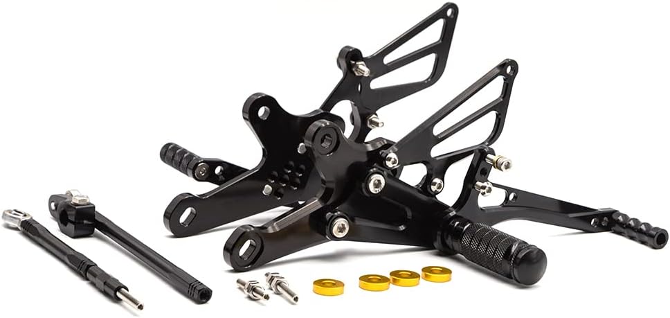 CNC CBR150R 04-10 Motorcycle Adjustable Rearsets Foot Pegs Rear Set Compatible with CBR150R CBR125R CBR 150 R 2004 2005 2006 2007 2008 2009 2010 Black