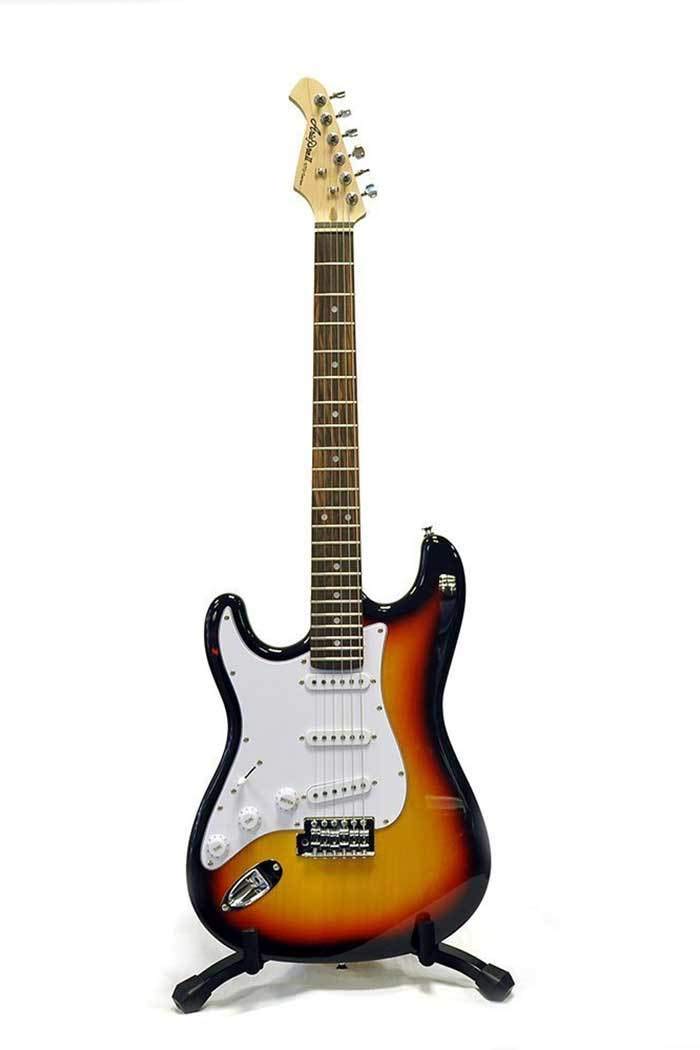 Aria STG-003 3TS L/H Guitarra eléctrica zurda, 3 tonos Sunburst