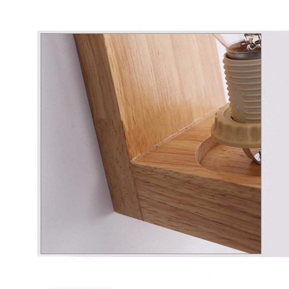 Luce Solare LED Esterno, Applique da Parete Esterno, Faretti Solari a LED da Esterno con Sensore di Movimento,Applique da parete Nordic moderna semplicità Lampada da parete in legno Corridoi