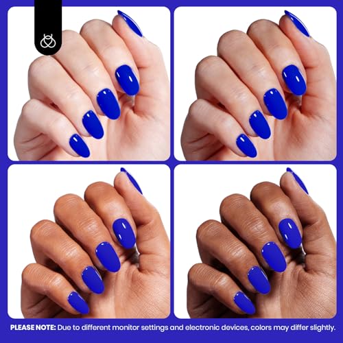 Image of Beetles Blue Gel Nail Polish- Hema-Free Gel Nail Polish High Gloss Soak Off Eternal Navy Royal Dark Nail Polish Nail Art Manicure Salon Same Color Bottle