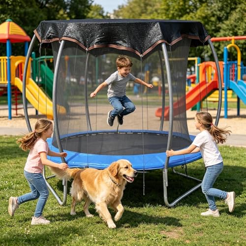 Toit de trampoline universel bâche de protection soleil et feuilles