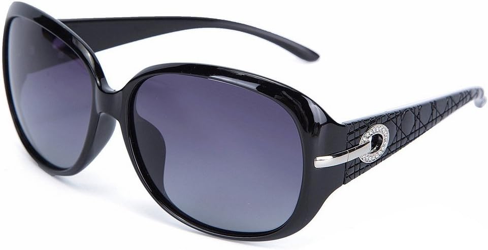 OYMI Women's Latest Style Oversized Polarised Sunglasses 100% UV Protection Set with Rhinestones