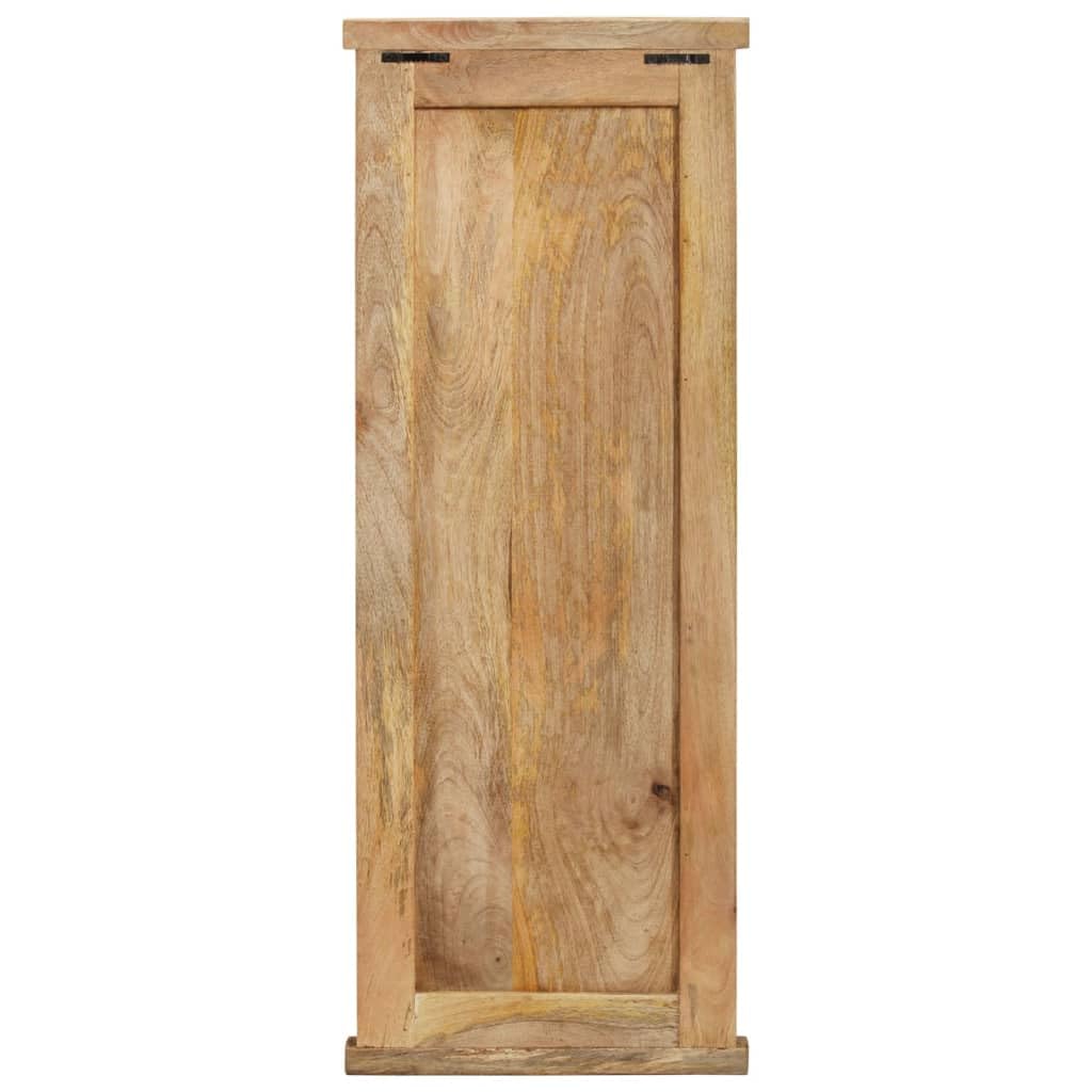 Lot de 2 penderies en bois massif de mangue 38 x 100 cm avec 4 crochets, porte-manteau mural en bois pour couloir, chambre à coucher, couloir, patère, sac