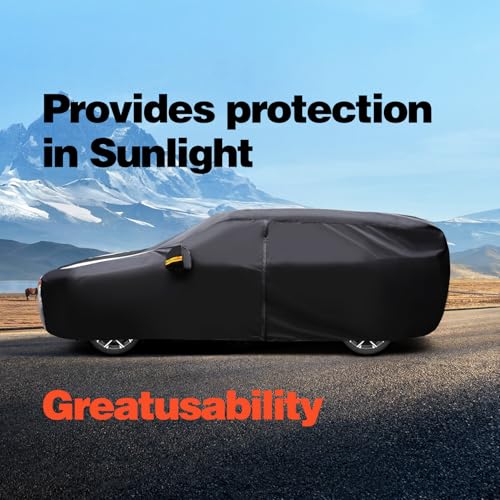 Image of Large SUV Car Cover for Cadillac Escalade ESV(Suitable for ESV /IQ /IQL /EXT) 100% Waterproof All Weather, Heavy Duty Outdoor Full Exterior Covers Rain Sun Wind UV Protection.