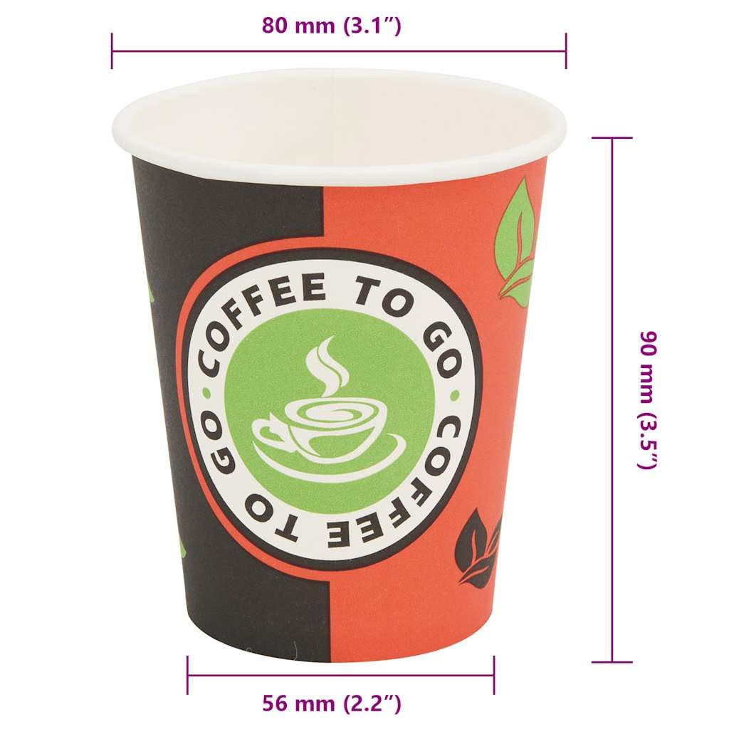 Bicchiere da caffè usa e getta 1000 pezzi Carta 240 ML (8 once) Bicchieri usa e getta Tazza per caffè, Cureaux ed eventi