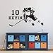 mlpnko Custom Sports Man Sports Hockey Player Vinilo Tatuajes de Pared Art Etiqueta de la Pared,CJX10354-93x55cm
