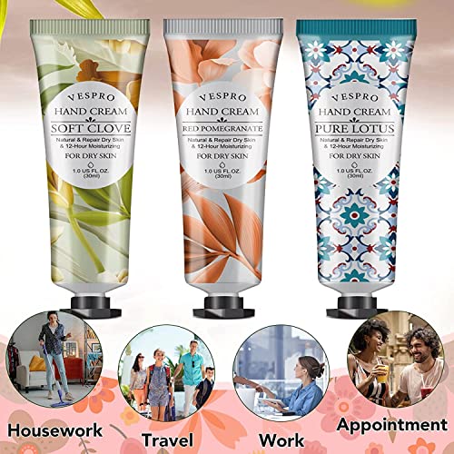 Vespro 26 Pack Plant Fragrance Hand Cream, Moisturizing Hand Care Cream Gift Set,Mini Hand Lotion Travel Size In Bulk,Gifts For Women,Mom,Sister,Yourself-26 Different Scented/30Ml #TOP4