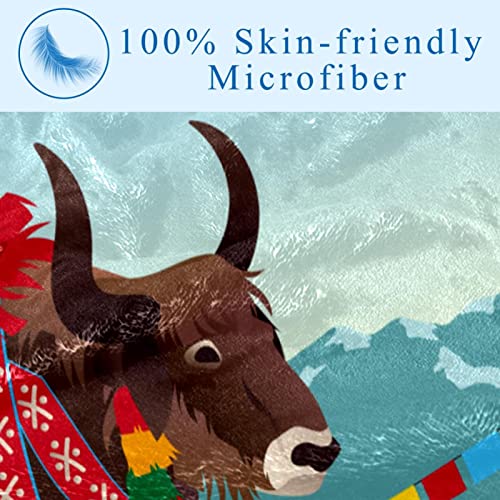 Tibetan Yak Bull Throw Blanket 59X39 Warm Soft Blankets And Throws For Sofa #TOP2