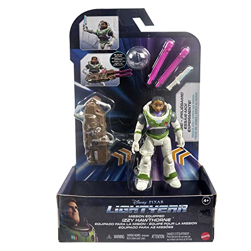 Mattel Lightyear Toys Action Figure With Laser Strike Motion & Accessories, 5-In Scale Mission Equipped Izzy Hawthorne #TOP5