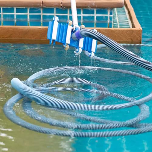 JYHHCYS Swimming Pool Vacuum Hose 1 1/2 - Pool Cleaner Vacuum Hose Replacement Kit - Flexible Operation Pool Cleaner Hose Compatible for Inground Pools 33 50 65 98 Ft Long(50ft/15m Pool Hose)