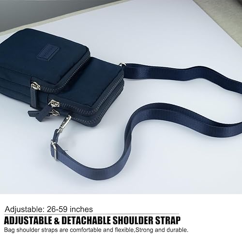 Miniatura 5 de Pequeñas bolsas cruzadas para mujer, bolsa universal para teléfono celular, bolsillos ligeros, mini bolso de hombro