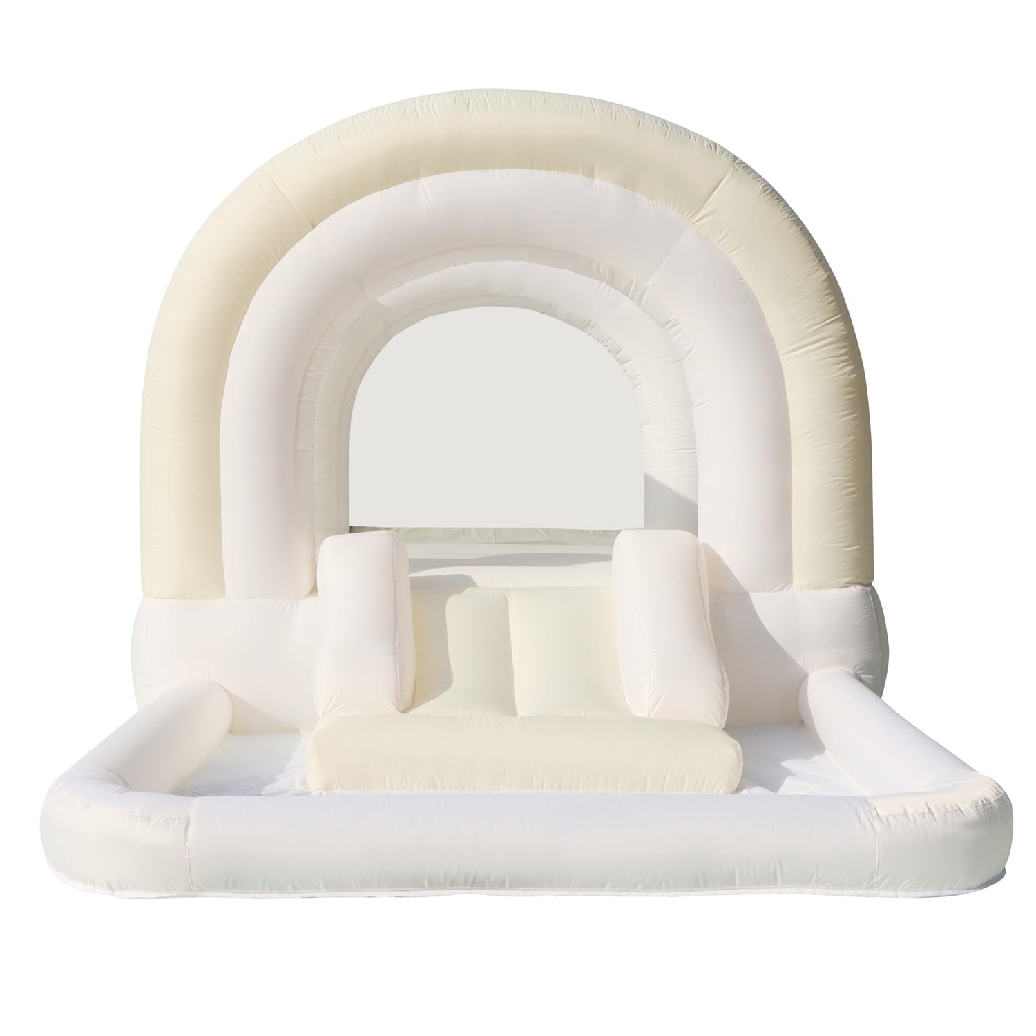 Photo 1 of Bounceland Daydreamer Creamsicle Bounce House w/Ball Pit, Neutral Bouncer, 11.8 ft L x 6.9 ft W x 5.9 ft H, UL Blower Included, Basketball Hoop, 30 Pastel Plastic Balls, Trendy Bouncer for Kids