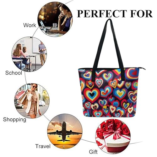 Large Casual Soft Leather Purse Fashion Handbags Tote Bag With Zipper miniatura 6