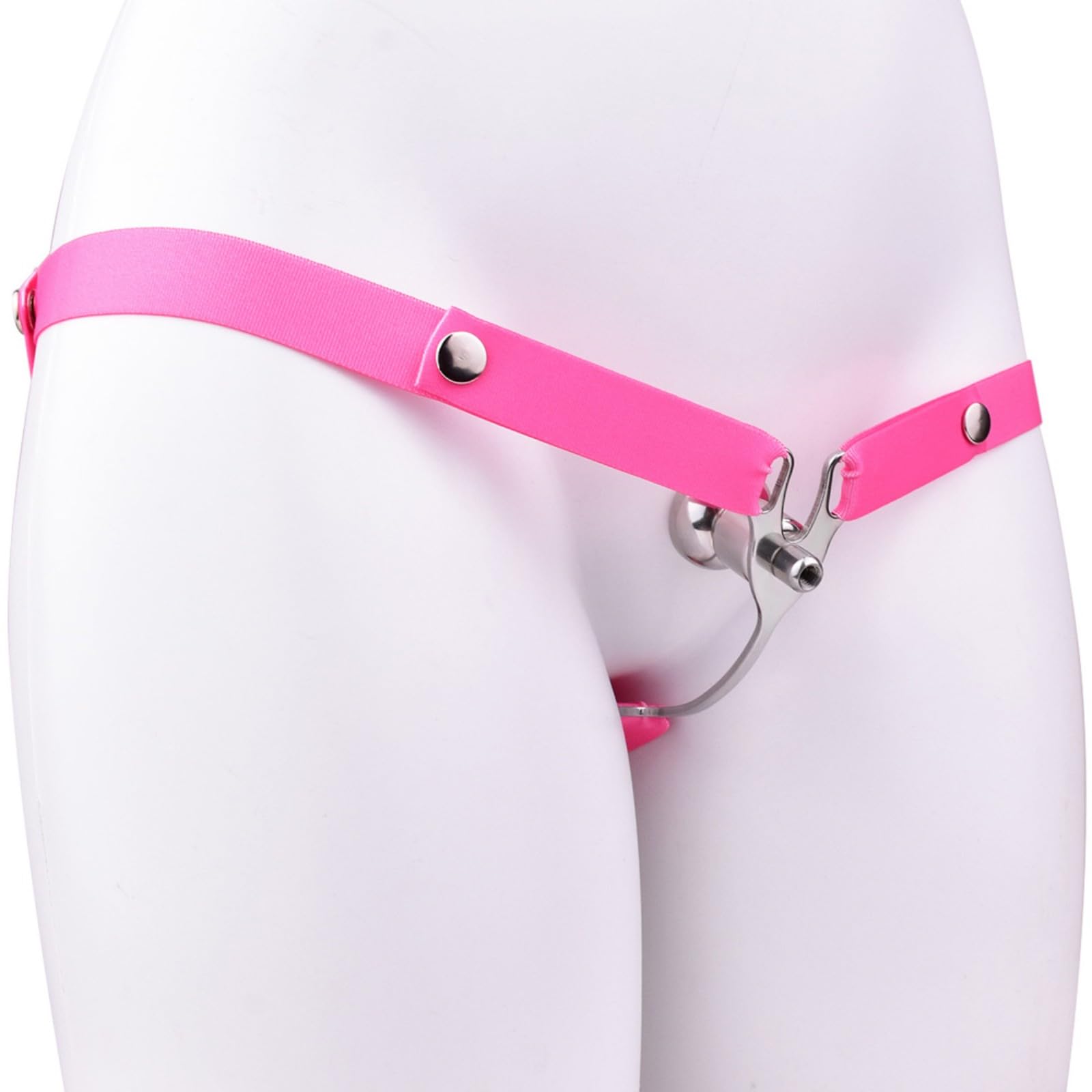 Cage de déguisement Plate pour Hommes Sissy et Gays, appareils Plats avec Ceinture, Cage inversée négative en métal pour Hommes - HA03