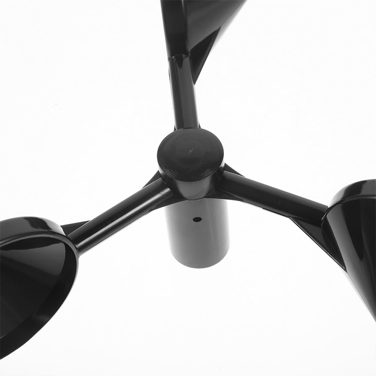 Amosfun Boîtier D’anémomètre Extérieur Abs Noir, 2 Pièces, Capteur de Mesure du Vent à 3 Coupelles pour Surveillance la Vitesse la Direction du Vent