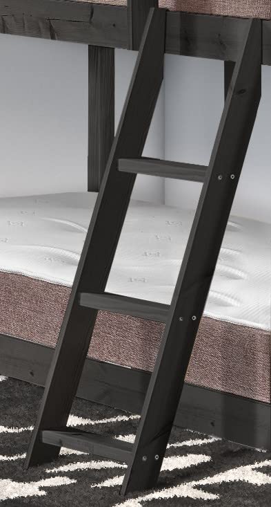 Replacement pine Ladder for Cabin Bed or Mid Sleeper (Black)