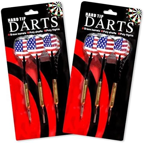 Hard Tip Darts (USA Flag Design) 2 Packs of 3ea.