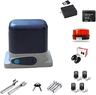 800 kg elektrischer Türantrieb mit automatischem Schiebezahnstangenantrieb for Privathaushalte Fernbedienung for den Öffner, WiFi-App-Steuerung Hochleistungsunterstützung(KIT 7)