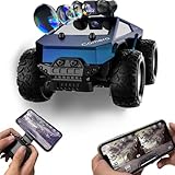 Lansoquzy RC Cars, 1/28 RC Monster Truck Toys with FPV Camera, 2.4Ghz High Speed Off-Road Remote Control Car, Racing Vehicle with Blinking LED Lights for Adults, Kids, Boys, Dual Control Modes