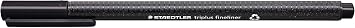 Staedtler Triplus Fineliner Pens, 0.3mm, Black, Pack of 10 334-9
