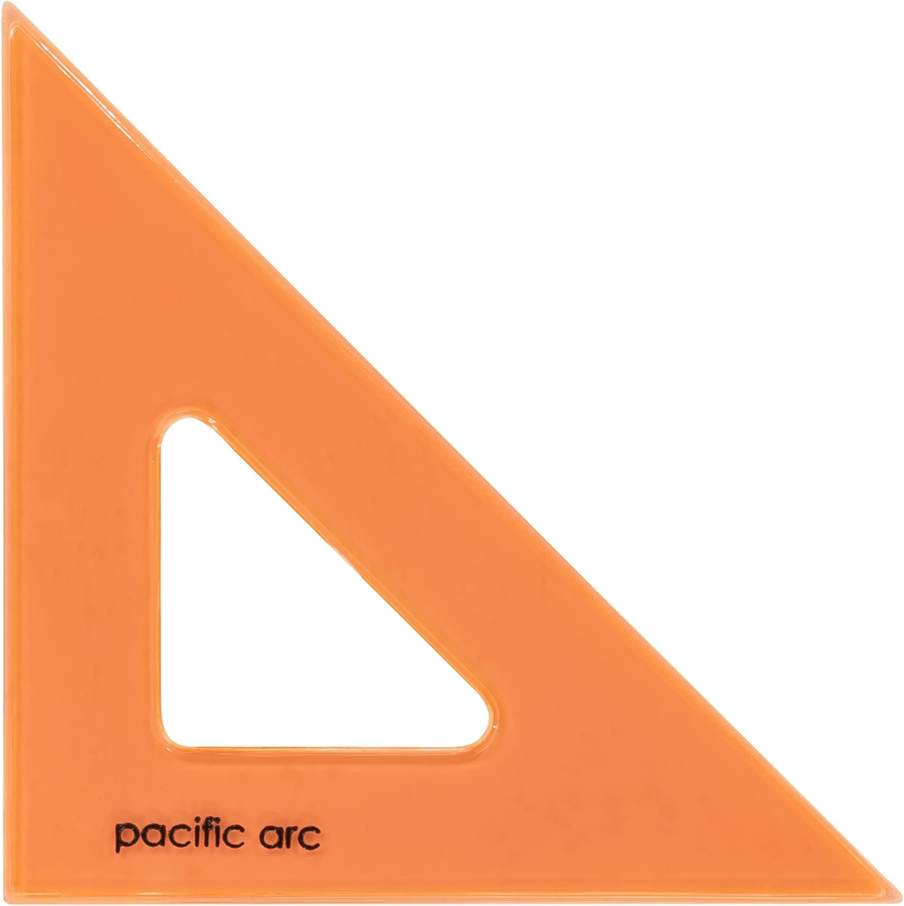 Pacific Arc's Scholastic Triangle - 12 inch - Fluorescent - 45/90 Angle - Polystyrene - Inking Edge - Technical Drawing Tools, Drafting, Architect and Engineering.