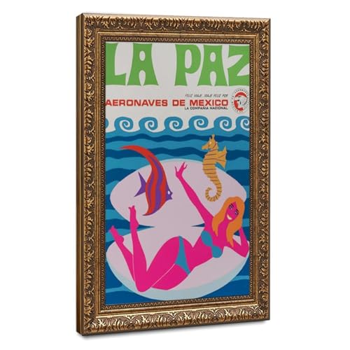 Affiche Bolivie La Paz sur toile vintage pour habiller un mur vide sans reflets