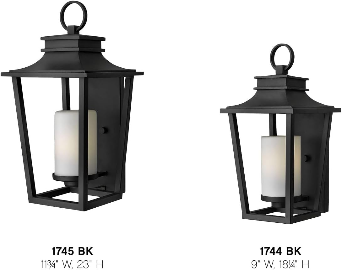 Hinkley Sullivan One Light Small Outdoor Wall Mount, Black